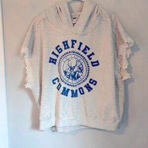 COPY - Free People short sleeved hoodie- lace details